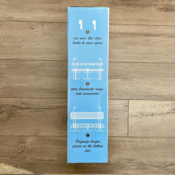 Over-the-Door Jewelry Organizer - White Metal - Picture 2 of 8